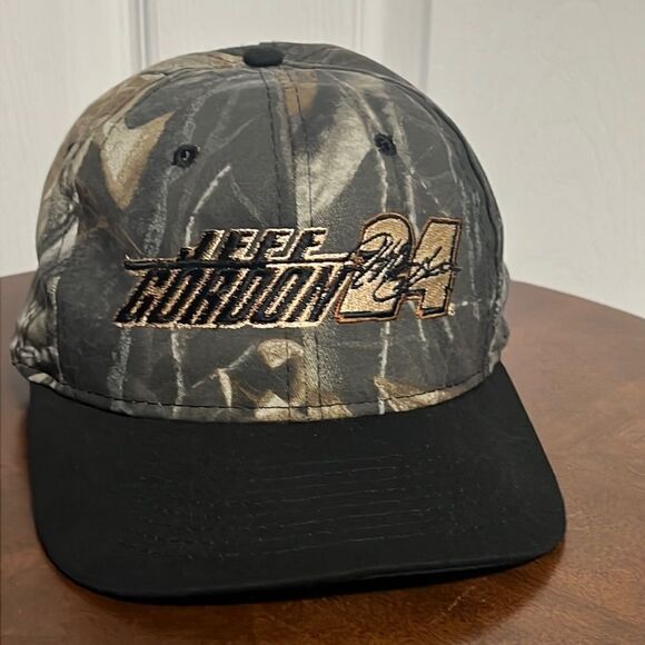🔥🔥Vintage NASCAR JEFF GORDON #24 Camo Chase Authentics Snapback Hat - No Flaws - Picture 1 of 10